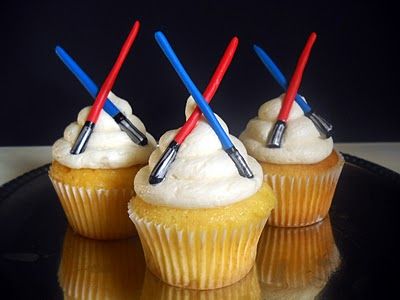 Pastelería Star wars, cupcakes láser