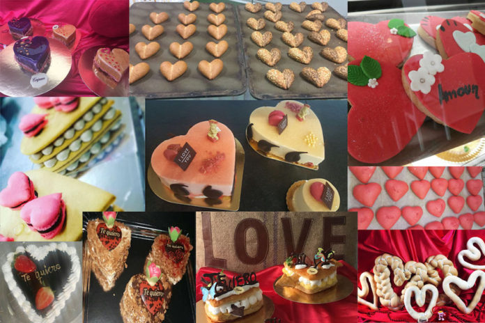 En San Valentín los panaderos y pasteleros dan alas al amor